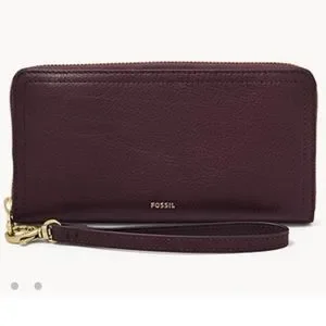 Fossil Bags Logan Rfid Clutch Leather Fossil Wallet Card Purse